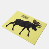 Moose cartoon illustratie deurmat (Schuin)