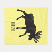 Moose cartoon illustratie fleece deken (Voorkant (Horizontaal))