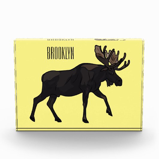 Moose cartoon illustratie fotoblokken (Voorkant)