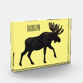 Moose cartoon illustratie fotoblokken (Links)
