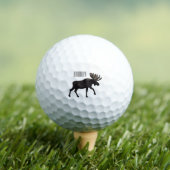 Moose cartoon illustratie golfballen (Insitu Shirt)