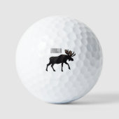 Moose cartoon illustratie golfballen (Voorkant)