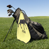 Moose cartoon illustratie golfhanddoek (Groen)