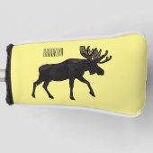 Moose cartoon illustratie golfheadcover (Voorkant)