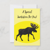 Moose cartoon illustratie kaart (Achterkant)