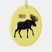 Moose cartoon illustratie keramisch ornament (Rechts)