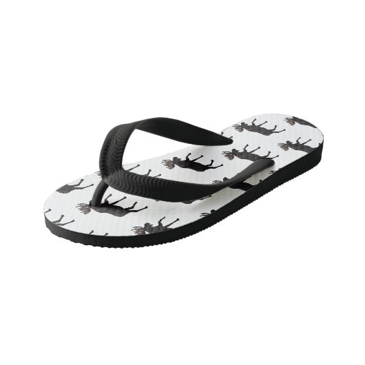 Moose cartoon illustratie kinder teenslippers (Schuin)