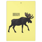 Moose cartoon illustratie klembord (Achterkant)