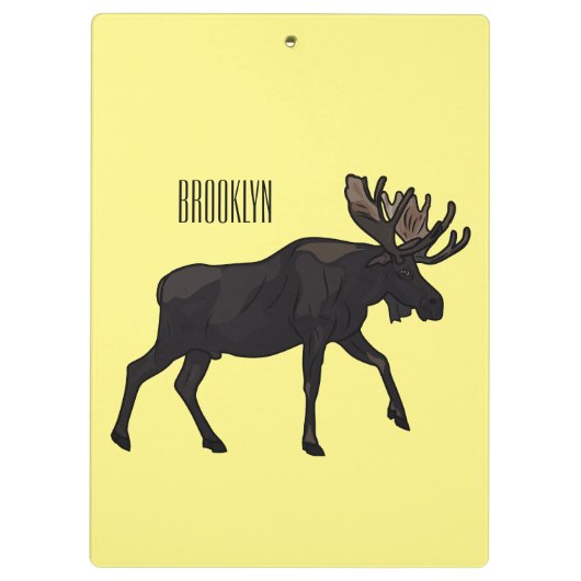 Moose cartoon illustratie klembord (Achterkant)