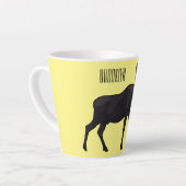 Moose cartoon illustratie latte mok (Linkerhoek)