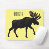 Moose cartoon illustratie muismat (Met muis)