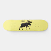 Moose cartoon illustratie persoonlijk skateboard (Horizontaal)
