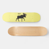 Moose cartoon illustratie persoonlijk skateboard (Horizontaal)
