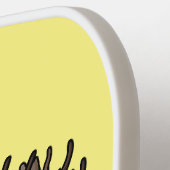 Moose cartoon illustratie pickleball paddle (Links Detail)