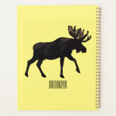 Moose cartoon illustratie planner (Achterkant)