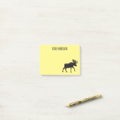 Moose cartoon illustratie post-it® notes (Op bureau)