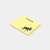Moose cartoon illustratie post-it® notes (Schuin)