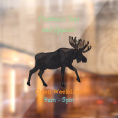 Moose cartoon illustratie raamsticker (Vel 2)