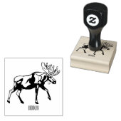 Moose cartoon illustratie rubberstempel (Gestempeld)