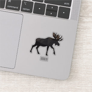 Moose cartoon illustratie sticker