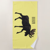 Moose cartoon illustratie strandlaken (Voorkant)