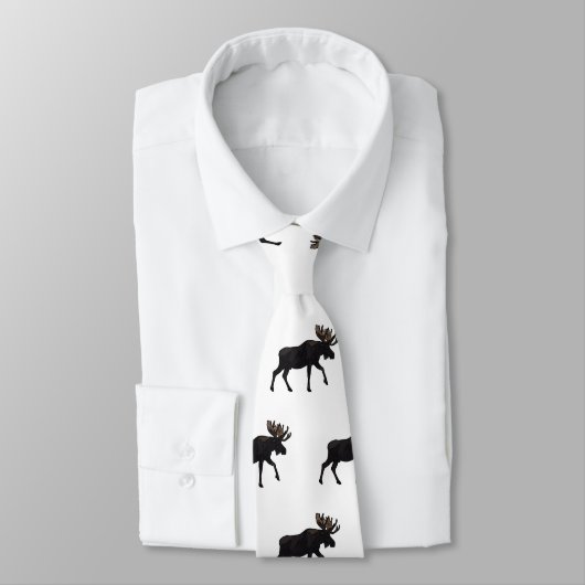 Moose cartoon illustratie stropdas (Gebonden)