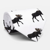 Moose cartoon illustratie stropdas (Opgerold)