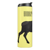 Moose cartoon illustratie thermosbeker (Gedraaid links)
