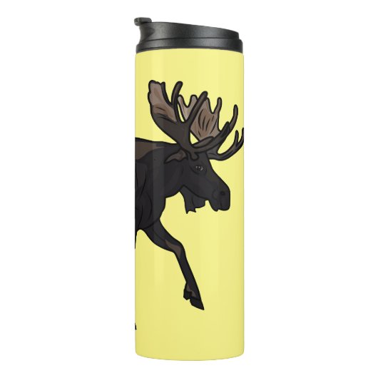 Moose cartoon illustratie thermosbeker (Geroteerd rechts)