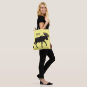 Moose cartoon illustratie tote bag (Op model)