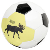 Moose cartoon illustratie voetbal (Drie kwart)
