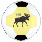 Moose cartoon illustratie voetbal (Voorkant)