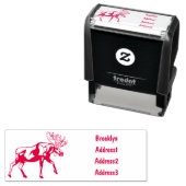 Moose cartoon illustratie zelfinktende stempel (In situ)