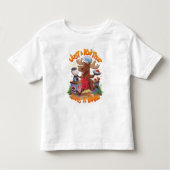 Moose Chef Backing bij de kachel Kinder Shirts (Voorkant)