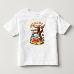 Moose Chef Koken Op Een Storm Kinder Shirts