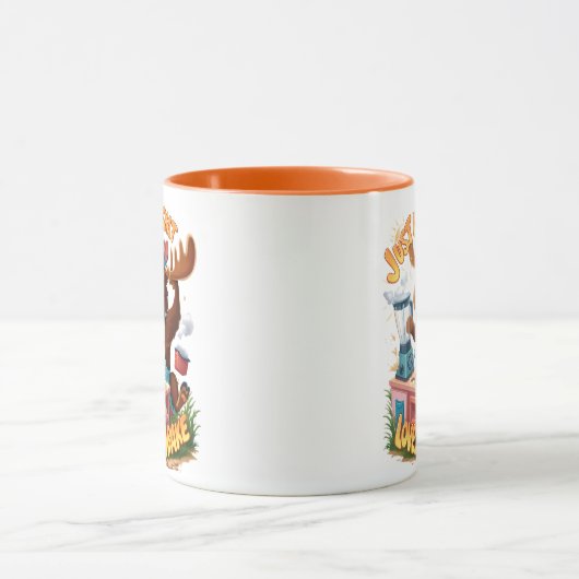 Moose Chef Koken Op Een Storm Mok (Midden)