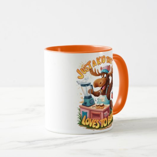 Moose Chef Koken Op Een Storm Mok (Voorkant rechts)