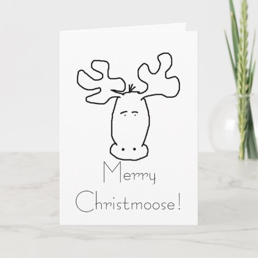 Moose Christmas Kaart (Voorkant)