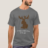Moose Christmas The Moose Wonderful Time Of The Ye T-shirt (Voorkant)