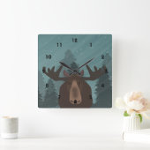 Moose Clock Vierkante Klok (Huis)