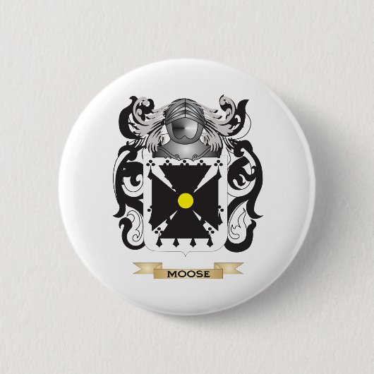 Moose Coat of Arms (familiekust) Ronde Button 5,7 Cm (Voorkant)