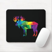 Moose colorful low poly art HUNTING theme hunters Muismat (Met muis)
