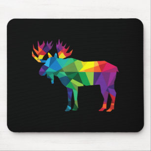 Moose colorful low poly art HUNTING theme hunters Muismat