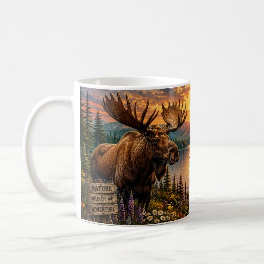 Moose Country Fryeburg Maine koffiemok (Links)
