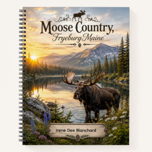 Moose Country Fryeburg Maine Persoonlijk Notitiebo Notitieboek