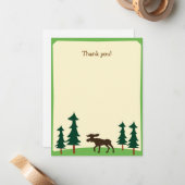 Moose Country Woodland Flat Notitiekaartje (Voorkant / Achterkant in situ)