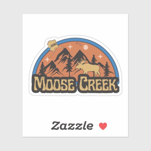 Moose Creek, Alaska Sticker (Vel)