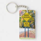 Moose Crossing AcrylSleutelhanger Sleutelhanger (Voorkant)
