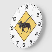 Moose Crossing Road Sign Wildlife Safety Grote Klok (Hoek)