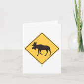 Moose Crossing Road Sign Wildlife Safety Kaart